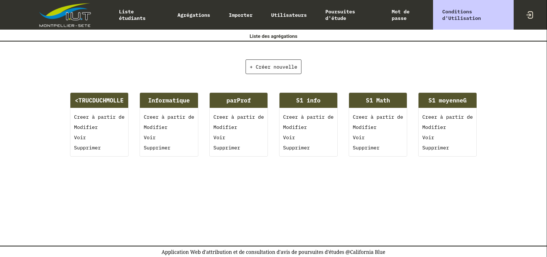 liste d'agrégations