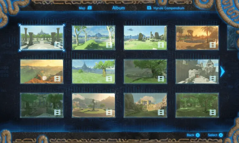 Sheikah Slate Map in the game